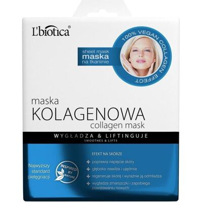 L'biotica Kollagenmaske auf Stoff - Hydratisiert & Strafft Haut L'biotica Kollagenmaske auf Stoff - Hydratisiert & Strafft Haut