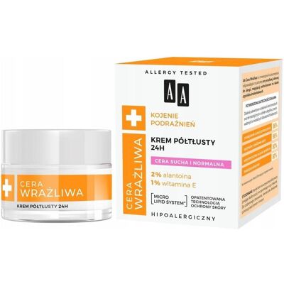 Oceanic, Gesichtscreme, Aa Sensitive Skin Soothing Irritations Semi-Oily Cream For Dry And Normal Skin 50Ml (50 ml, 24h Creme) Oceanic, Gesichtscreme, Aa Sensitive Skin Soothing Irritations Semi-Oily Cream For Dry And Normal Skin 50Ml (50 ml, 24h Creme)