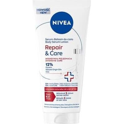 Bodylotion, NIVEA Repair &, Care regenerujące serum-balsam do ciała nawilżający 200ml (200 ml) Bodylotion, NIVEA Repair &, Care regenerujące serum-balsam do ciała nawilżający 200ml (200 ml)