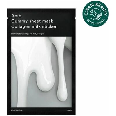 Abib, Gesichtsmaske, Gummy Sheet Mask Collagen Milk Sticker Abib, Gesichtsmaske, Gummy Sheet Mask Collagen Milk Sticker