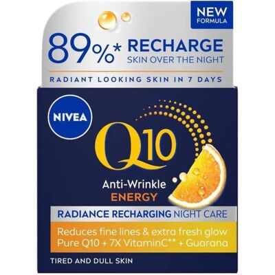 NIVEA, Gesichtsserum, Q10 Antiwrinkle Energy Regenerating Night Cream For Firm Skin And Deep Hydration (50 ml) NIVEA, Gesichtsserum, Q10 Antiwrinkle Energy Regenerating Night Cream For Firm Skin And Deep Hydration (50 ml)