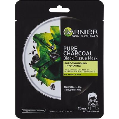 Garnier Pure Charcoal Schwarze Textilmaske - Gesichtsmaske Garnier Pure Charcoal Schwarze Textilmaske - Gesichtsmaske