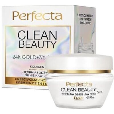DAX, Gesichtscreme, PERFECTA Clean Beauty przeciwzmarszczkowy krem do twarzy na dzień i na noc 50+ 50ml (50 ml, Nachtcreme, Tagescreme) DAX, Gesichtscreme, PERFECTA Clean Beauty przeciwzmarszczkowy krem do twarzy na dzień i na noc 50+ 50ml (50 ml, Nachtcreme, Tagescreme)