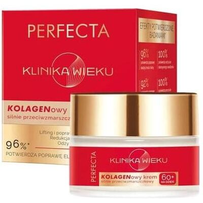 Perfecta, Gesichtscreme, Age Clinic Collagen Cream Strong Antiwrinkle Day 60 50ml (50 ml, Tagescreme) Perfecta, Gesichtscreme, Age Clinic Collagen Cream Strong Antiwrinkle Day 60 50ml (50 ml, Tagescreme)