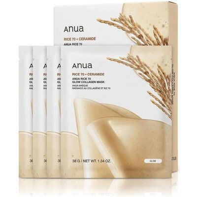 Anua, Gesichtsmaske, Rice 70 Glow Collagen Mask (38 ml) Anua, Gesichtsmaske, Rice 70 Glow Collagen Mask (38 ml)