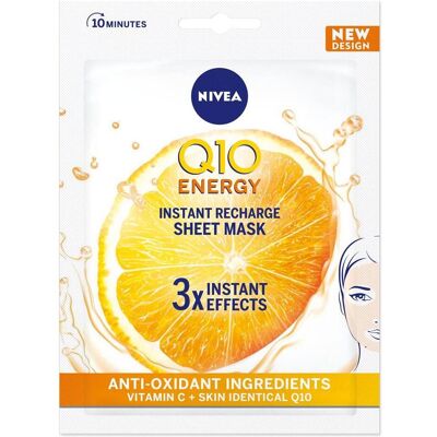 NIVEA, Gesichtsmaske, Q10 Energy Sheet Mask (30 g) NIVEA, Gesichtsmaske, Q10 Energy Sheet Mask (30 g)
