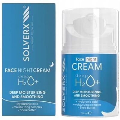 Solverx, Gesichtscreme, Deep H2o+ Deeply Moisturizing Night Cream - 50ml (50 ml, Nachtcreme) Solverx, Gesichtscreme, Deep H2o+ Deeply Moisturizing Night Cream - 50ml (50 ml, Nachtcreme)