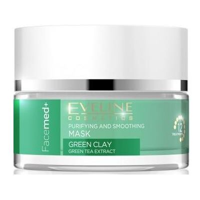 Eveline, Gesichtsmaske, Cosmetics - Facemed+ Purifying And Smoothing Mask Green Clay - Cleansing Face Mask (50 ml) Eveline, Gesichtsmaske, Cosmetics - Facemed+ Purifying And Smoothing Mask Green Clay - Cleansing Face Mask (50 ml)