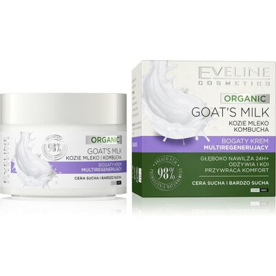 Eveline, Gesichtscreme, Bio-Ziegenmilch Reichhaltige Multi-Regenerationscreme für sehr trockene Haut 50ml (50 ml, Tagescreme) Eveline, Gesichtscreme, Bio-Ziegenmilch Reichhaltige Multi-Regenerationscreme für sehr trockene Haut 50ml (50 ml, Tagescreme)
