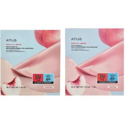 Anua, Gesichtsmaske, Peach 70 Niacin Brightening Collagen Mask (38 g) Anua, Gesichtsmaske, Peach 70 Niacin Brightening Collagen Mask (38 g)