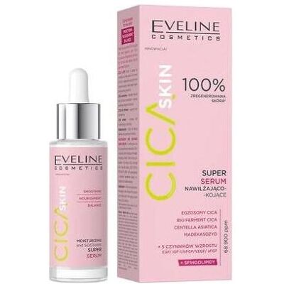 Eveline, Gesichtsserum, Cica Skin Super Serum Moisturizing Soothing 30ml (30 ml) Eveline, Gesichtsserum, Cica Skin Super Serum Moisturizing Soothing 30ml (30 ml)