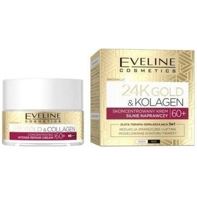Eveline, Gesichtsmaske, Cosmetics 24K Gold & Collagen Concentrated Strong Repairing Day & Night Cream 60+ 50Ml (50 ml) Eveline, Gesichtsmaske, Cosmetics 24K Gold & Collagen Concentrated Strong Repairing Day & Night Cream 60+ 50Ml (50 ml)