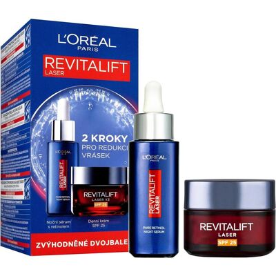 L’Oréal Paris Revitalift Laser Set - Nachtserum & SPF 25 Creme L’Oréal Paris Revitalift Laser Set - Nachtserum & SPF 25 Creme