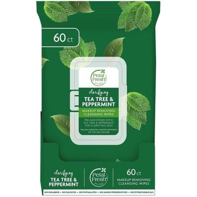 Petal Fresh, Gesichtsreinigung, - Pure Tea Tree & Peppermint Makeup Removing Wipes (Reinigungstücher Gesicht) Petal Fresh, Gesichtsreinigung, - Pure Tea Tree & Peppermint Makeup Removing Wipes (Reinigungstücher Gesicht)