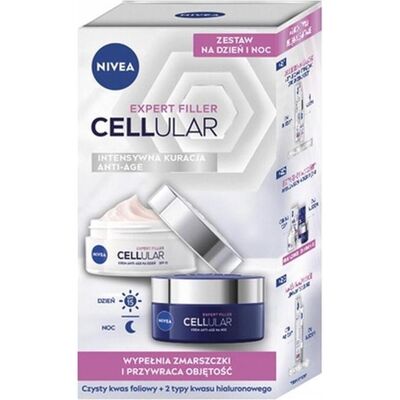 NIVEA, Beauty Geschenkset, Expert Filler Cellular Day And Night Anti-Wrinkle Cream Set - 50ml Each (Gesichtspflege Set) NIVEA, Beauty Geschenkset, Expert Filler Cellular Day And Night Anti-Wrinkle Cream Set - 50ml Each (Gesichtspflege Set)