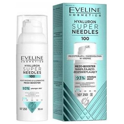 Eveline, Gesichtsserum, Hyaluron Super Needles 100 Mezo-Booster Moisturizing Illuminating 50ml (50 ml) Eveline, Gesichtsserum, Hyaluron Super Needles 100 Mezo-Booster Moisturizing Illuminating 50ml (50 ml)