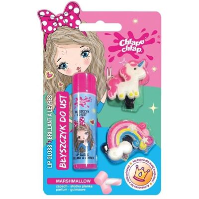 Chlapu Chlap, Lippenpflege, Splap Splap Foam Lip Gloss + 2 Haarnadel Chlapu Chlap, Lippenpflege, Splap Splap Foam Lip Gloss + 2 Haarnadel