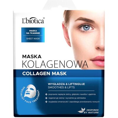 L'biotica Kollagenmaske auf Stoff - Hydratisiert & Strafft Haut L'biotica Kollagenmaske auf Stoff - Hydratisiert & Strafft Haut