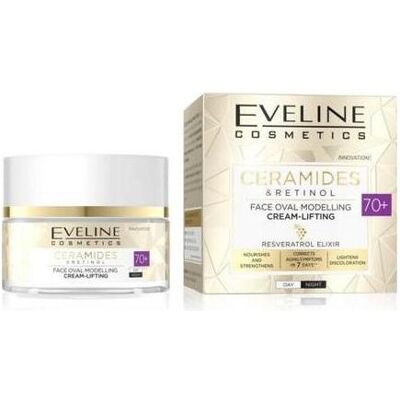 Eveline, Gesichtscreme, Ceramides & Retinol Face Oval Modeling Lifting Cream 70+ Day Night 50ml (50 ml, Gesichtswasser) Eveline, Gesichtscreme, Ceramides & Retinol Face Oval Modeling Lifting Cream 70+ Day Night 50ml (50 ml, Gesichtswasser)