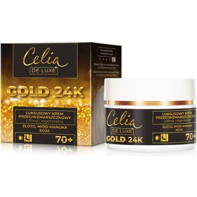 Celia, Gesichtscreme, De Luxe Gold 24K 70+ Anti-Wrinkle Cream For The Night 50Ml (50 ml, Nachtcreme) Celia, Gesichtscreme, De Luxe Gold 24K 70+ Anti-Wrinkle Cream For The Night 50Ml (50 ml, Nachtcreme)