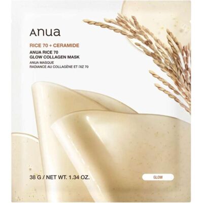Anua, Gesichtsmaske, - Rice 70 Glow Collagen Mask (38 g) Anua, Gesichtsmaske, - Rice 70 Glow Collagen Mask (38 g)