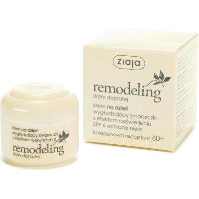 Ziaja, Gesichtscreme, Remodeling für reife Haut 60+ Falten glättende Tagescreme SPF6 50ml (W) (50 ml, Tagescreme, SPF 16) Ziaja, Gesichtscreme, Remodeling für reife Haut 60+ Falten glättende Tagescreme SPF6 50ml (W) (50 ml, Tagescreme, SPF 16)