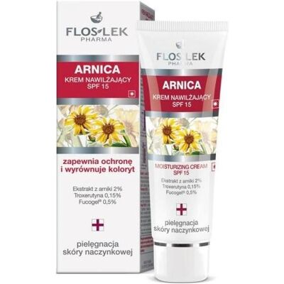 Floslek, Gesichtscreme, Arnica Moisturizing Cream SPF15 krem nawilżający do skóry naczynkowej 50ml (50 ml, Tagescreme, SPF 15) Floslek, Gesichtscreme, Arnica Moisturizing Cream SPF15 krem nawilżający do skóry naczynkowej 50ml (50 ml, Tagescreme, SPF 15)