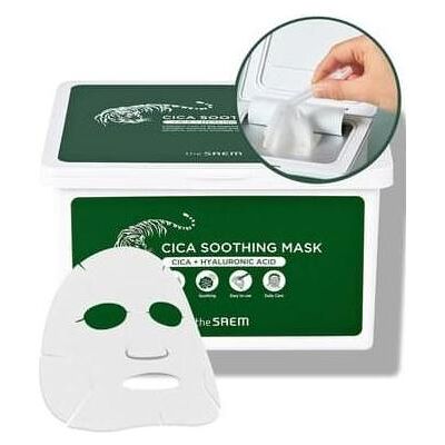 The Saem, Gesichtsmaske, Thesaem Cica Soothing Mask Daily Calming Facial Mask Sheet 30 Count The Saem, Gesichtsmaske, Thesaem Cica Soothing Mask Daily Calming Facial Mask Sheet 30 Count