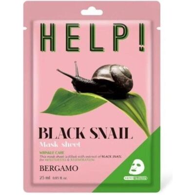 Bergamo, Gesichtsmaske, Help Sheet Face Mask Withack Snail 25Ml (25 ml) Bergamo, Gesichtsmaske, Help Sheet Face Mask Withack Snail 25Ml (25 ml)