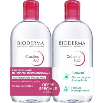 Bioderma Créaline H2O ohne Parfüm – 2x 500ml Bioderma Créaline H2O ohne Parfüm – 2x 500ml