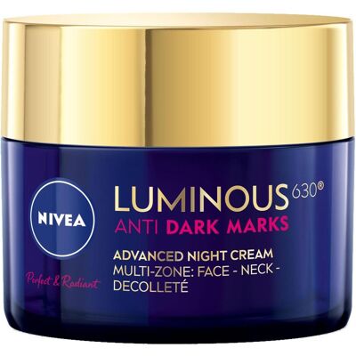 Nivea Nachtcreme mit Luminous 630 - gegen dunkle Flecken - Alle Hauttypen Nivea Nachtcreme mit Luminous 630 - gegen dunkle Flecken - Alle Hauttypen