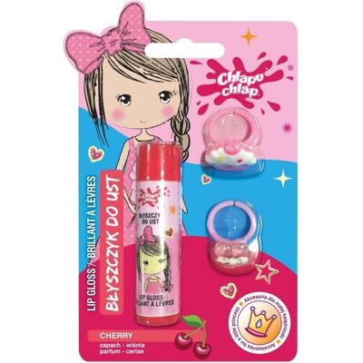 Chlapu Chlap, Lippenpflege, Splap Splap Lip Gloss Cherry + 2 Ringe Chlapu Chlap, Lippenpflege, Splap Splap Lip Gloss Cherry + 2 Ringe