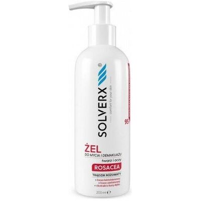 Solverx, Gesichtsreinigung, Rosacea Reinigungs- und Make-up-Entfernungsgel für Rosacea (Reinigungsgel, 200 ml) Solverx, Gesichtsreinigung, Rosacea Reinigungs- und Make-up-Entfernungsgel für Rosacea (Reinigungsgel, 200 ml)