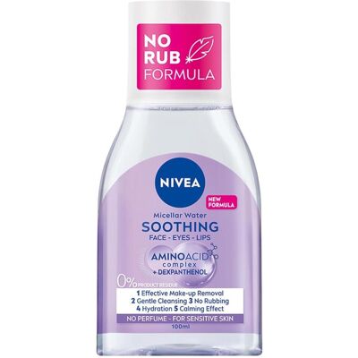 NIVEA, Gesichtsreinigung, Beruhigendes Mizellenwasser (Micellar Water) 100 ml (Gesichtswasser, 100 ml) NIVEA, Gesichtsreinigung, Beruhigendes Mizellenwasser (Micellar Water) 100 ml (Gesichtswasser, 100 ml)