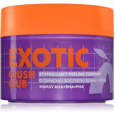 Farmona, Duschmittel, TUTTI FRUTTI #PlumHappiness Stymulujący peeling cukrowy Czarna śliwka + Kwasy AHA+BHA+PHA 250 g (250 ml) Farmona, Duschmittel, TUTTI FRUTTI #PlumHappiness Stymulujący peeling cukrowy Czarna śliwka + Kwasy AHA+BHA+PHA 250 g (250 ml)