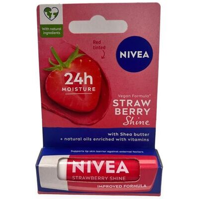 Nivea, Lippenpflege, Strawberry Shine Nourishing Lipstick 4.8g (Lippenpflege Stick, 4.80 g) Nivea, Lippenpflege, Strawberry Shine Nourishing Lipstick 4.8g (Lippenpflege Stick, 4.80 g)