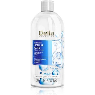Delia Cosmetics, Gesichtsreinigung, Micellar Water Hyaluronic Acid (Mizellenwasser, 500 ml) Delia Cosmetics, Gesichtsreinigung, Micellar Water Hyaluronic Acid (Mizellenwasser, 500 ml)