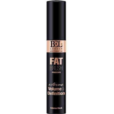 BEL London, Mascara, Fat Brush Volumizing and Lengthening Mascara - Black for Defined, Thick, and Curled Lashes - Premium (Intense Black) BEL London, Mascara, Fat Brush Volumizing and Lengthening Mascara - Black for Defined, Thick, and Curled Lashes - Premium (Intense Black)