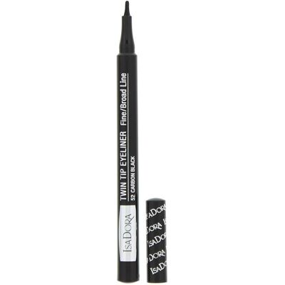 Isadora, Eyeliner + Kajal, Twin Tip 52 Carbon Black Eyeliner 1ml (Carbon Black, Russ) Isadora, Eyeliner + Kajal, Twin Tip 52 Carbon Black Eyeliner 1ml (Carbon Black, Russ)