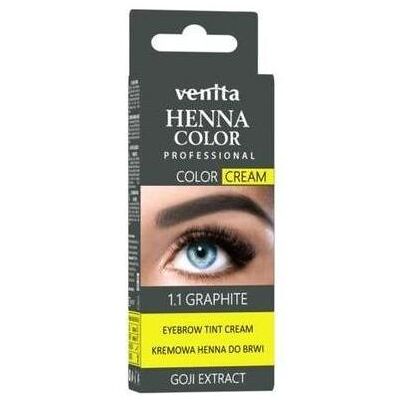 Venita, Augenbrauenfarbe, Henna Color Cream henna do brwi i rzęs w kremie 1.1 Grafit 30g Venita, Augenbrauenfarbe, Henna Color Cream henna do brwi i rzęs w kremie 1.1 Grafit 30g