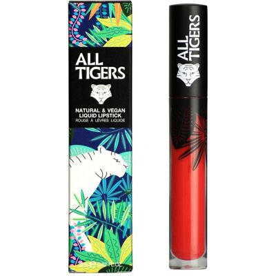 All Tigers, Lippenstift + Lipgloss, Liquid Lipstick matt vegan und natürlich (Koralle) All Tigers, Lippenstift + Lipgloss, Liquid Lipstick matt vegan und natürlich (Koralle)
