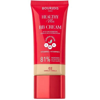 Bourjois, BB + CC Creme, Healthy Mix Clean & Vegan BB Cream (#02-Vanilla, 02 Vanile, N 02-Vanilla, Vanilla, 30 ml) Bourjois, BB + CC Creme, Healthy Mix Clean & Vegan BB Cream (#02-Vanilla, 02 Vanile, N 02-Vanilla, Vanilla, 30 ml)