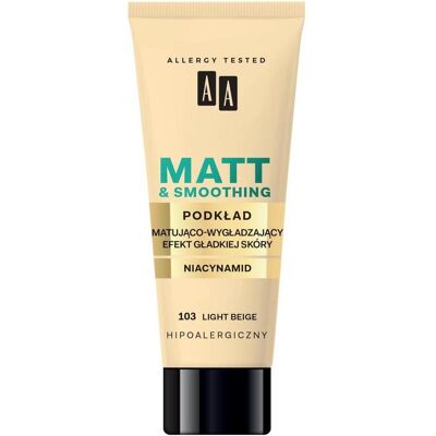 Oceanic, Foundation, AA Make Up Matt Foundation mattierende und glättende Grundierung 103 Light Beige 30ml (103 Light Beige) Oceanic, Foundation, AA Make Up Matt Foundation mattierende und glättende Grundierung 103 Light Beige 30ml (103 Light Beige)