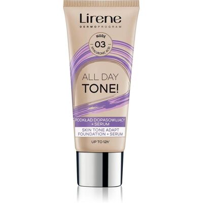 Lirene, Foundation, All Day Tone Foundation Matching Nude 30ml (Nude) Lirene, Foundation, All Day Tone Foundation Matching Nude 30ml (Nude)