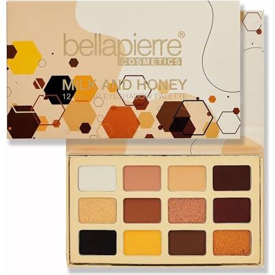 Bellapierre Cosmetics, Lidschatten, Milk & Honey 12 color Eyeshadow Palette (Milk & Honey) Bellapierre Cosmetics, Lidschatten, Milk & Honey 12 color Eyeshadow Palette (Milk & Honey)