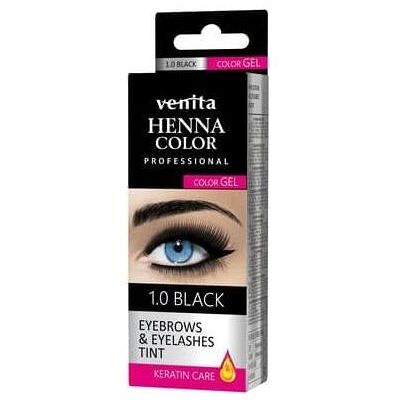 Venta, Augenbrauenfarbe, Venita - Professional Henna Color Gel Gel Eyebrow & Eyelash Paint 1.0ack (1.0 Black) Venta, Augenbrauenfarbe, Venita - Professional Henna Color Gel Gel Eyebrow & Eyelash Paint 1.0ack (1.0 Black)