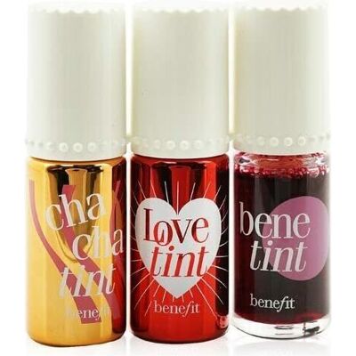 BeneFit Cosmetics, Lippenstift + Lipgloss, Lip Tints to Love (Gold, Rot, Violett) BeneFit Cosmetics, Lippenstift + Lipgloss, Lip Tints to Love (Gold, Rot, Violett)