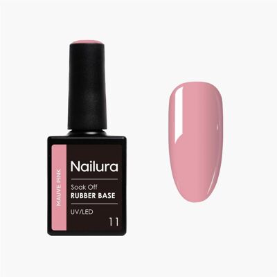 Nailura, Nagellack, - Rubber Base 11 - Mauve Pink - 10 ml (mauve pink, Base Coat) Nailura, Nagellack, - Rubber Base 11 - Mauve Pink - 10 ml (mauve pink, Base Coat)