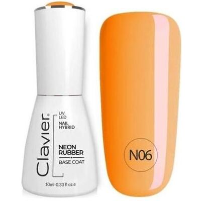 Clavier, Nagellack, Luxury Nail Neon Rubber Base N06 10Ml (Orange Rainbow, Base Coat) Clavier, Nagellack, Luxury Nail Neon Rubber Base N06 10Ml (Orange Rainbow, Base Coat)