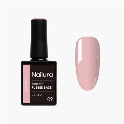Nailura, Nagellack, - Rubber Base 9 - Sweet Pink - 10 ml (Sweet Pink, Base Coat) Nailura, Nagellack, - Rubber Base 9 - Sweet Pink - 10 ml (Sweet Pink, Base Coat)